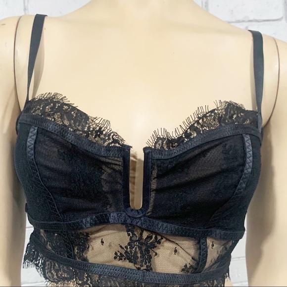 Free People Women’s Black Layer in Lace Bustier - Picture 5 of 12